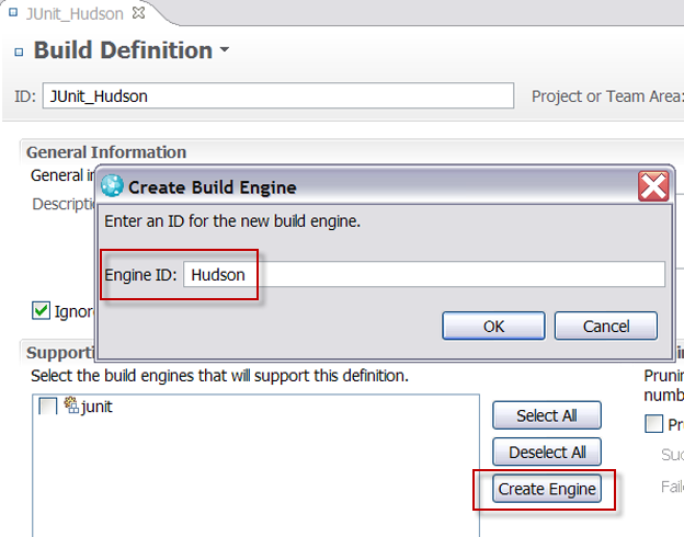 Creating the build engine from the build definition