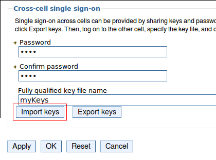 Import LTPA Keys