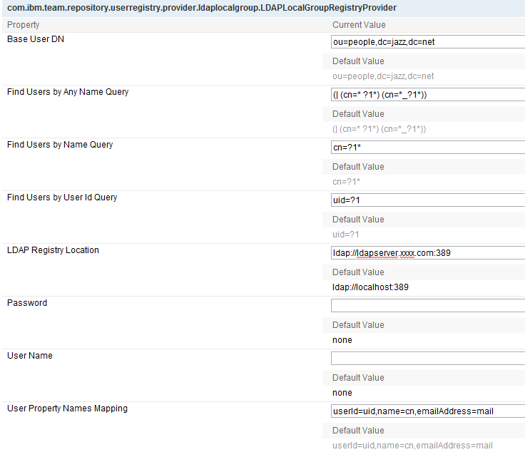 LDAPLocalGroup registry settings