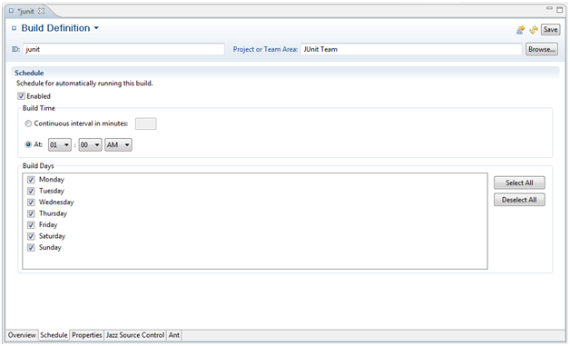 Figure 14.- Example of build schedule