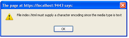 Prompt asking to set the encoding for the html file