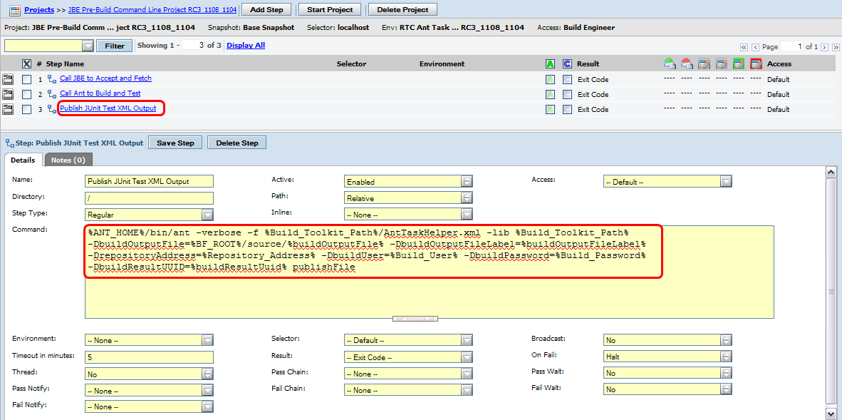 Project Step for Uploading File