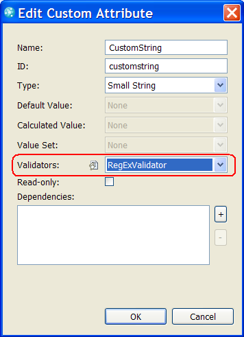 Regular Expression configured on an Attribute