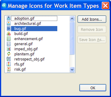 Manage Icons Dialog in Eclipse UI