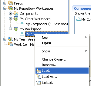 Select Load          on Component