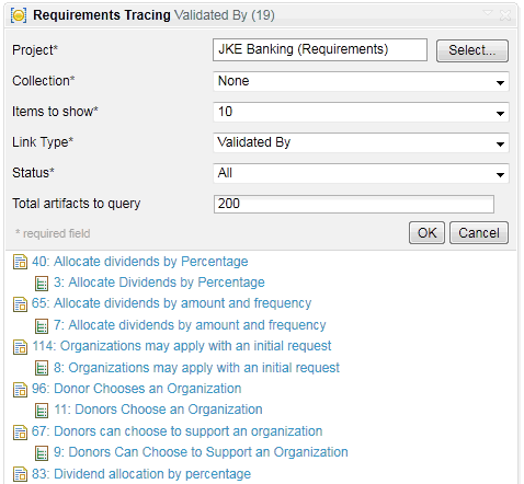 RRC Traceability Viewlet