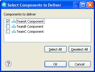 Selecting the team's component.
