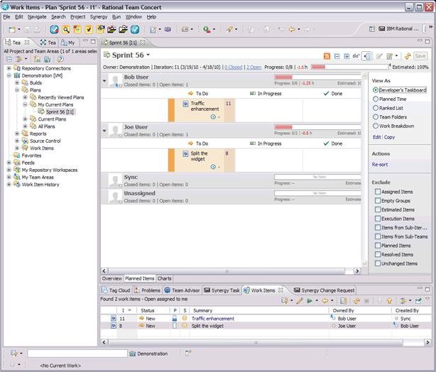 Workitems Demonstration Iteration Planning