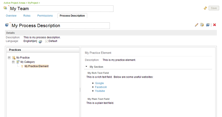 Sample Process Description