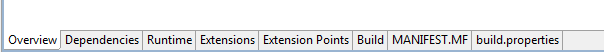 Plug-in editor tabs
