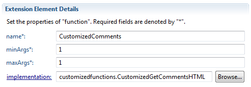 CustomzedComments extension details