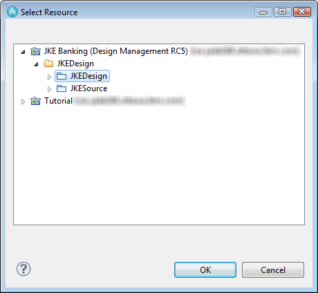Select Resource dialog