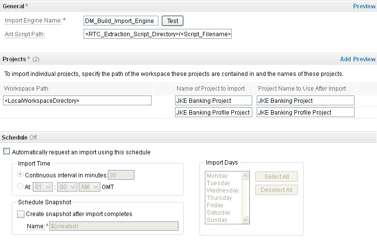 Picture 6 - Import Definition Page