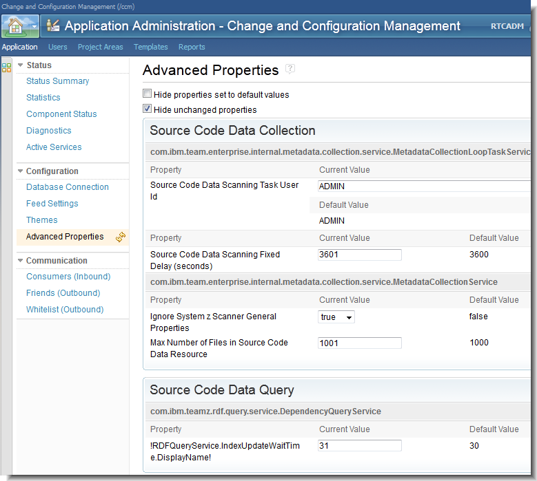 Source code data configuration