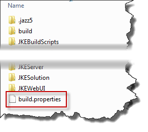 A file named build.properties is expected in the build output folder