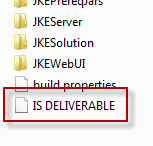 A build output folder now contains the file that marks it as deliverable.