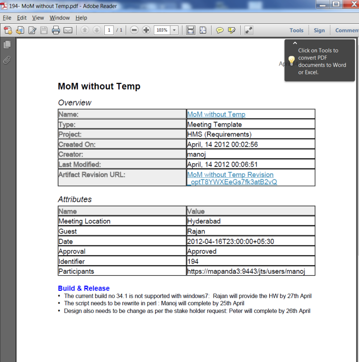 Manage Project Properties