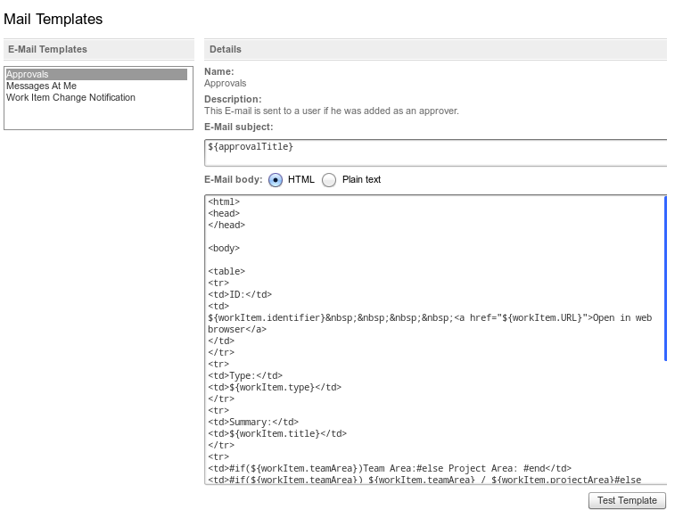 Email Html Table Template