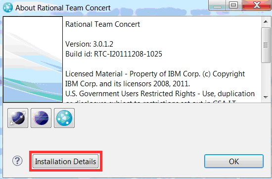 About Rational Team Concert Dialog