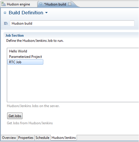 Hudson build definition