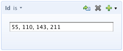 The ID of a work item is 55 or 110 or 143 or 211