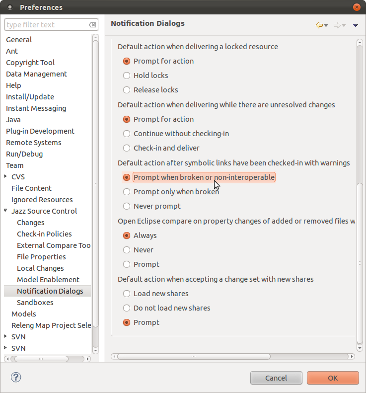 Symlink interoperability preference