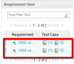 Select the Requirements in the Requirement View
