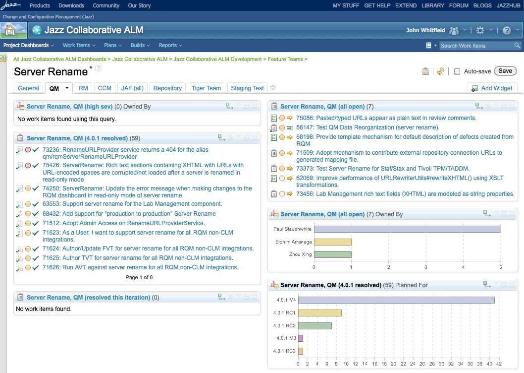 CLM Dashboard - Server Rename Feature Team