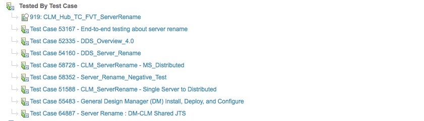 Server Rename CLM Plan Item - Tested by Test Case