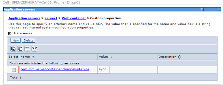 WAS channel type sync setting