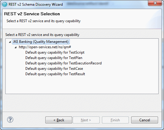 Select schema artifact type