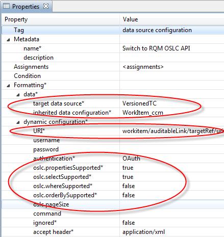 Versional TC DDSC configuration properties