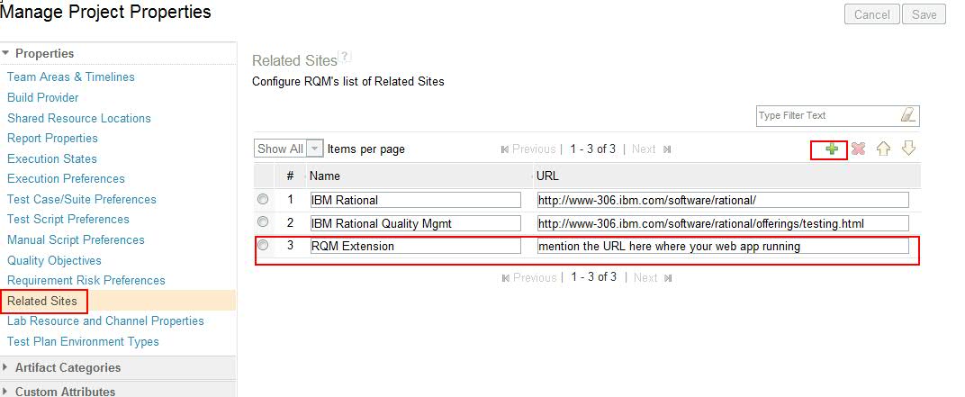 Manage Project Properties