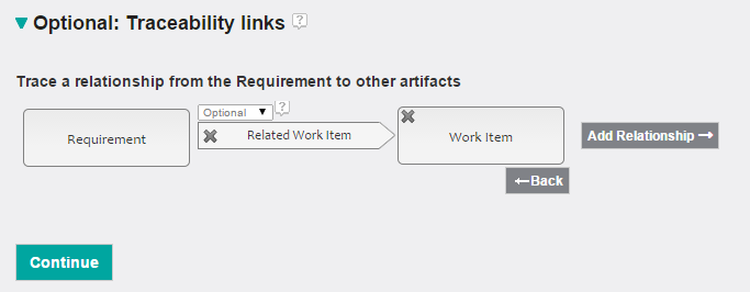 Traceability of requirements to work items