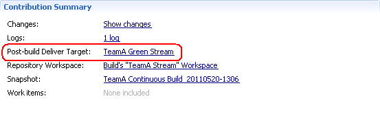 The "Post-build Deliver Target" contribution item.