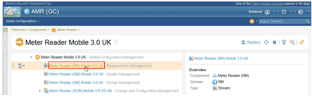 Image shows how to open RM configuration from GCM