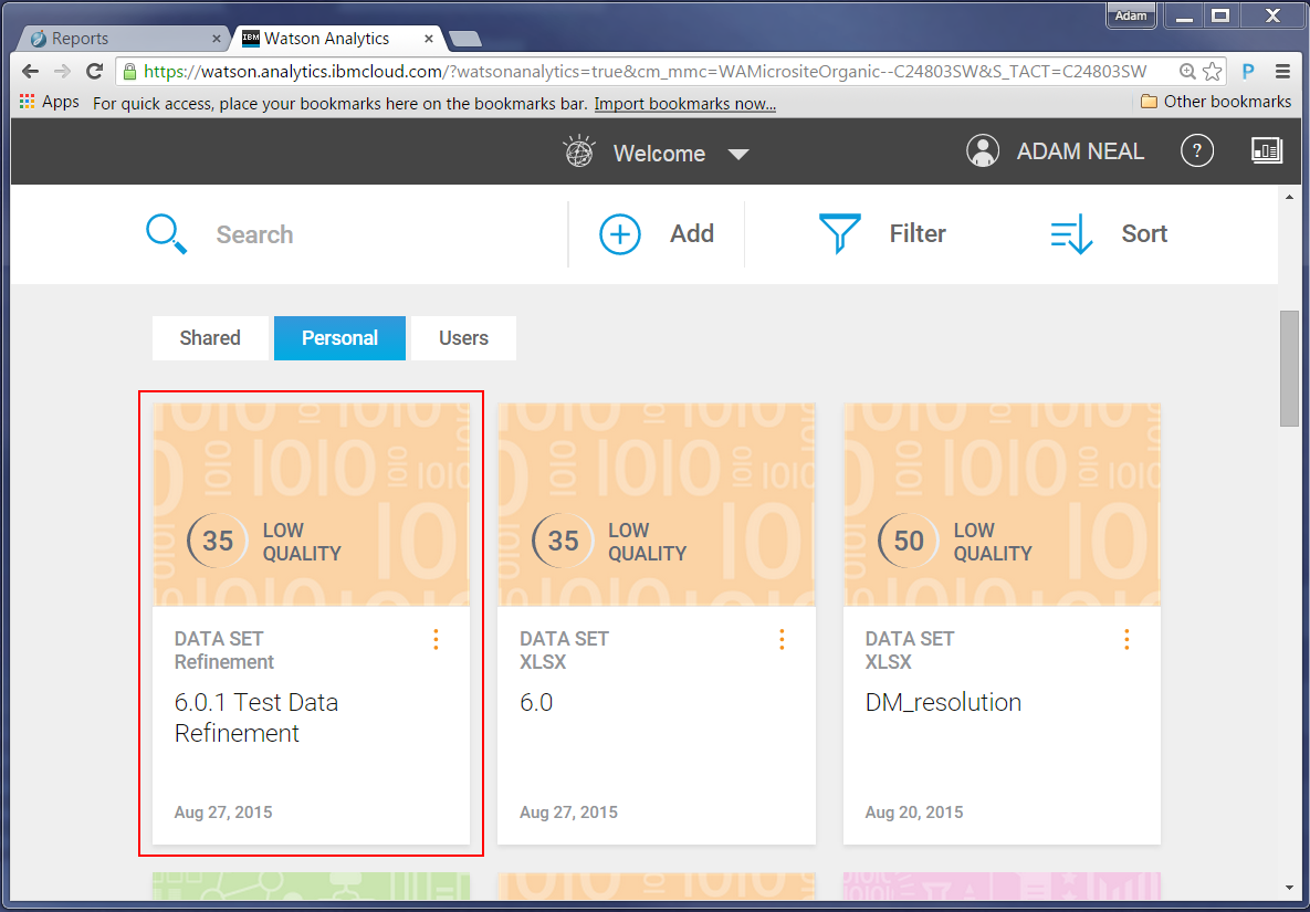 Select the data refinement set