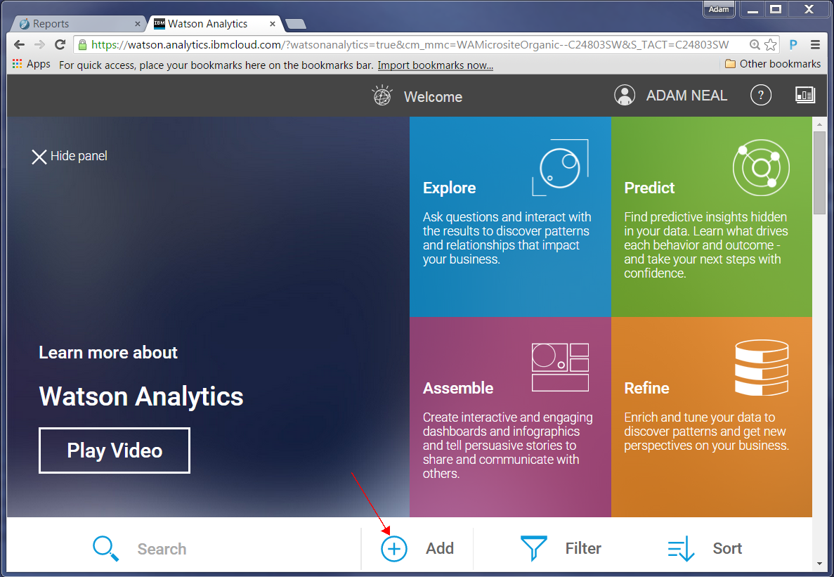 Watson Analytics - Add