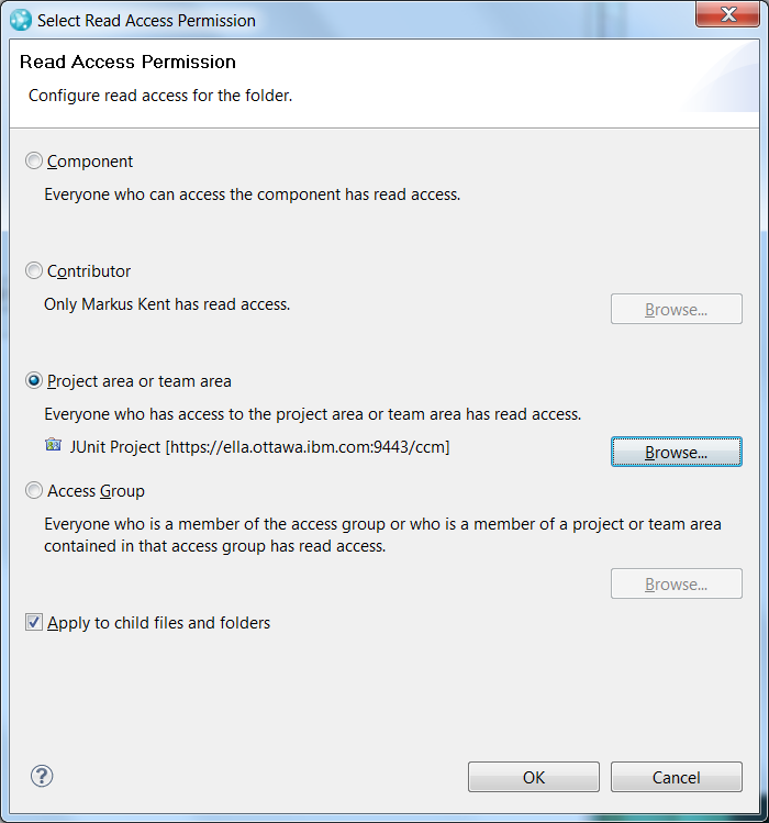 Setting Access Control for a File or Folder