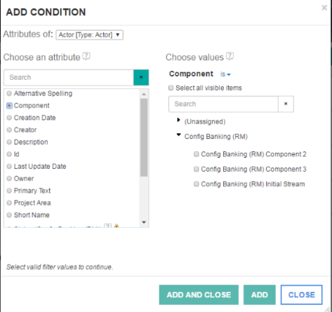 Add Condition section in Report Builder