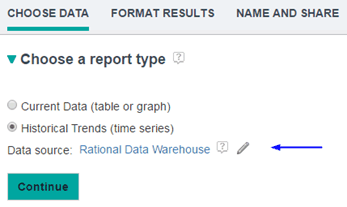 Choosing the report type