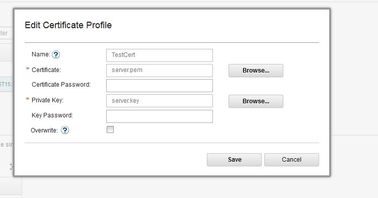 Creating Certificate Profile