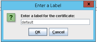 jazz deployment label enter certificate successfully imported message should