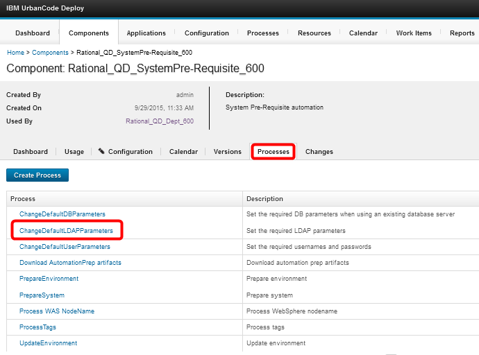 select Change Default LDAPParameters process