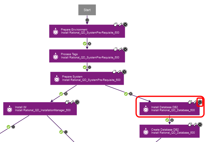 delete Install Database step